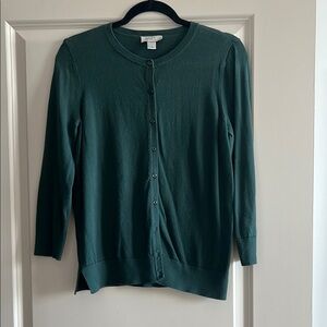 Green Cardigan Sweater